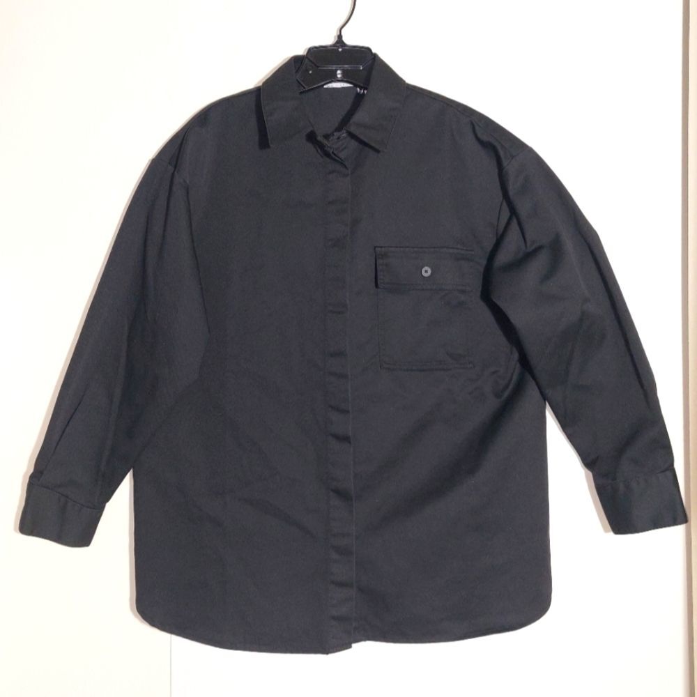 Asos Design Women's Oversized Thick Cotton Blend Shirt EUC - Picture 3 of 15